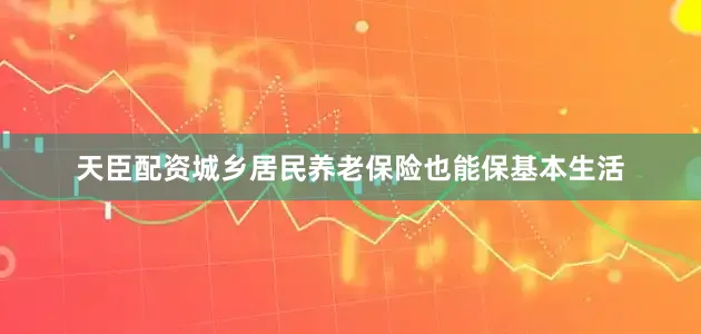 天臣配资城乡居民养老保险也能保基本生活